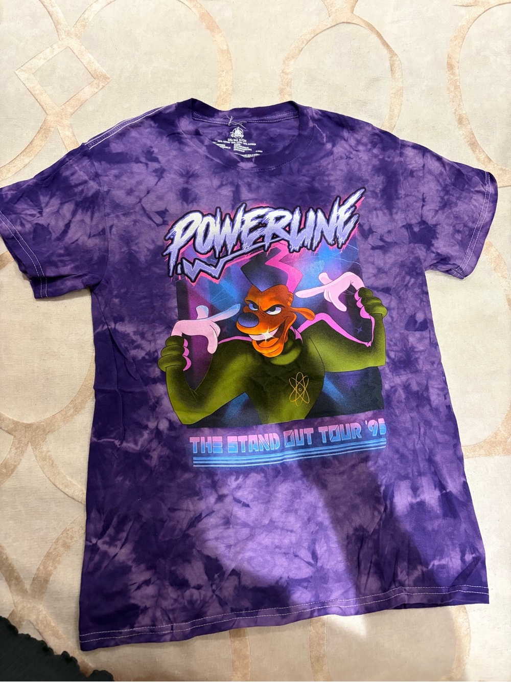 Powerline Tie-Dye Graphic Tee - Purple